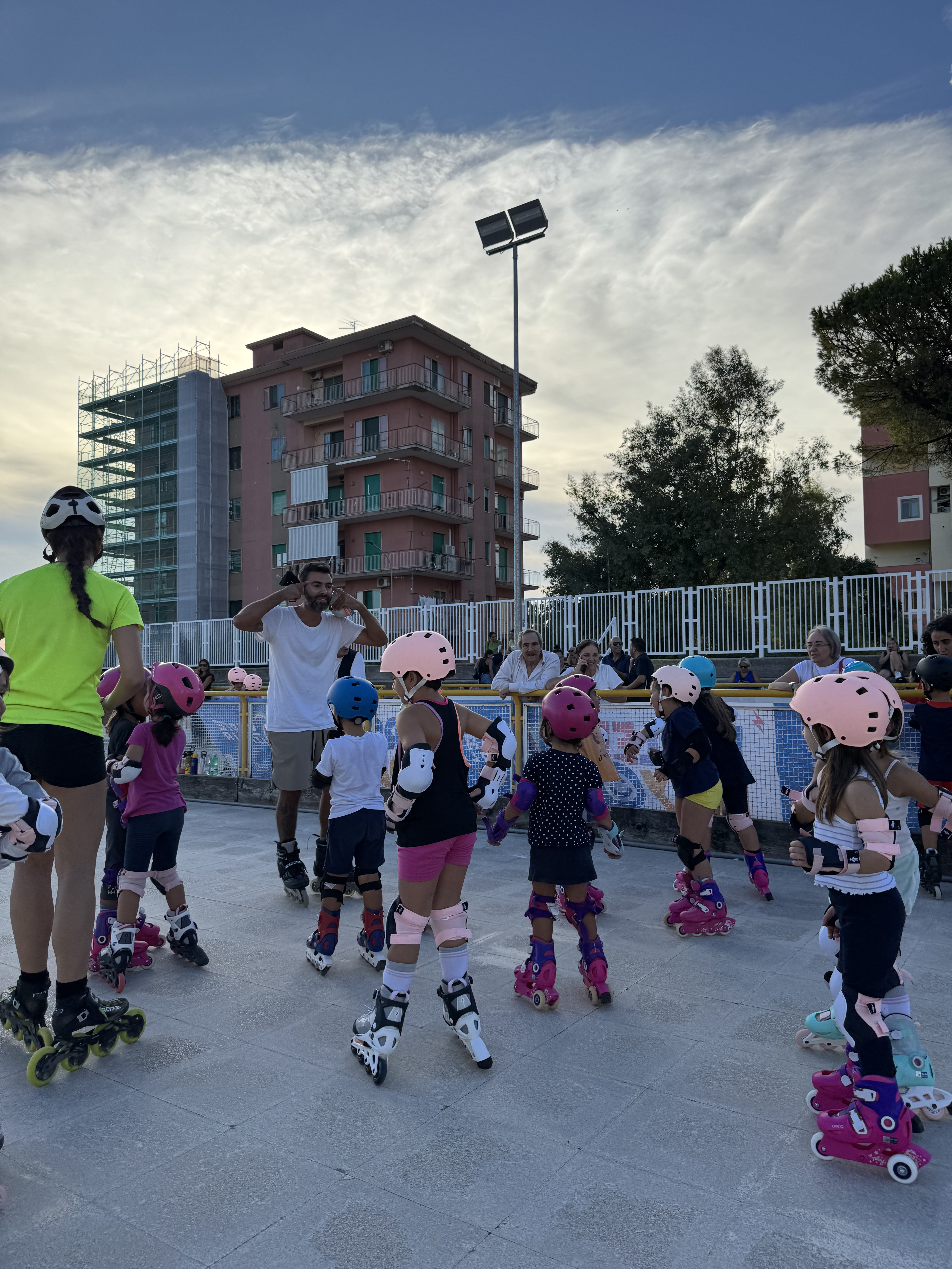 Allenamento con tanti bambini